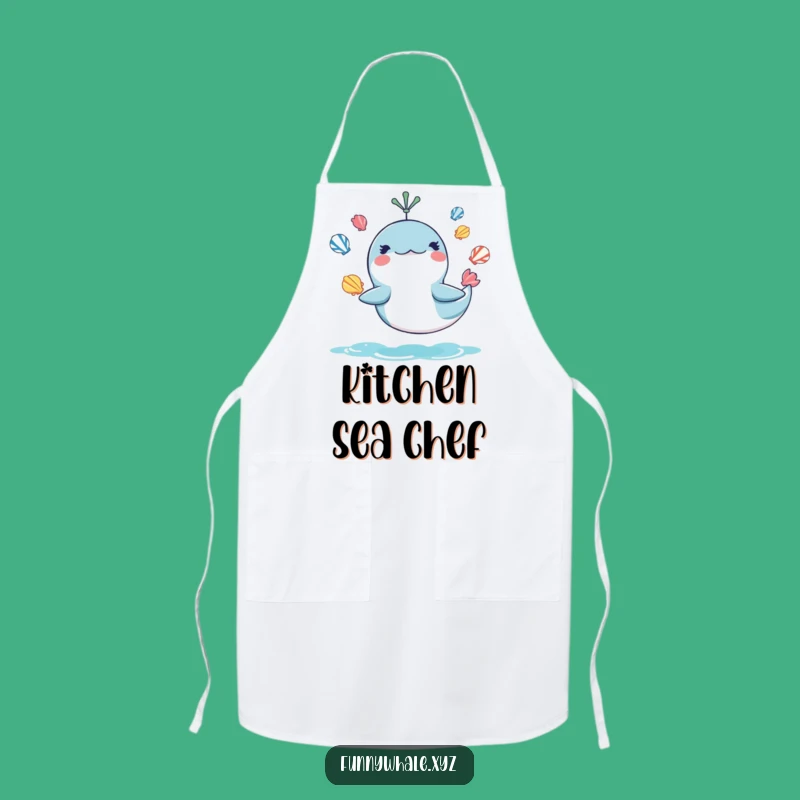Funny Whale Chef Apron: Cook Up Some Ocean Humor