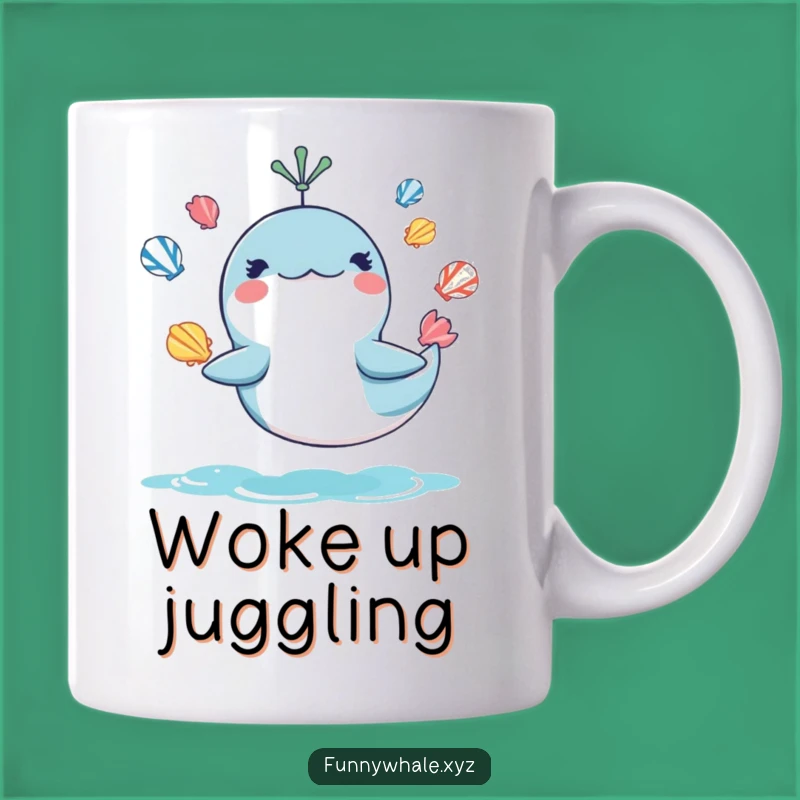 Funny Juggling Whale Mug: Hilarious Ocean Gift for Sea Lovers Who Laugh