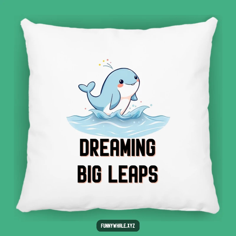 Funny Rainbow Whale Leap Pillow: Cozy Comfort with a Splash of Magic!