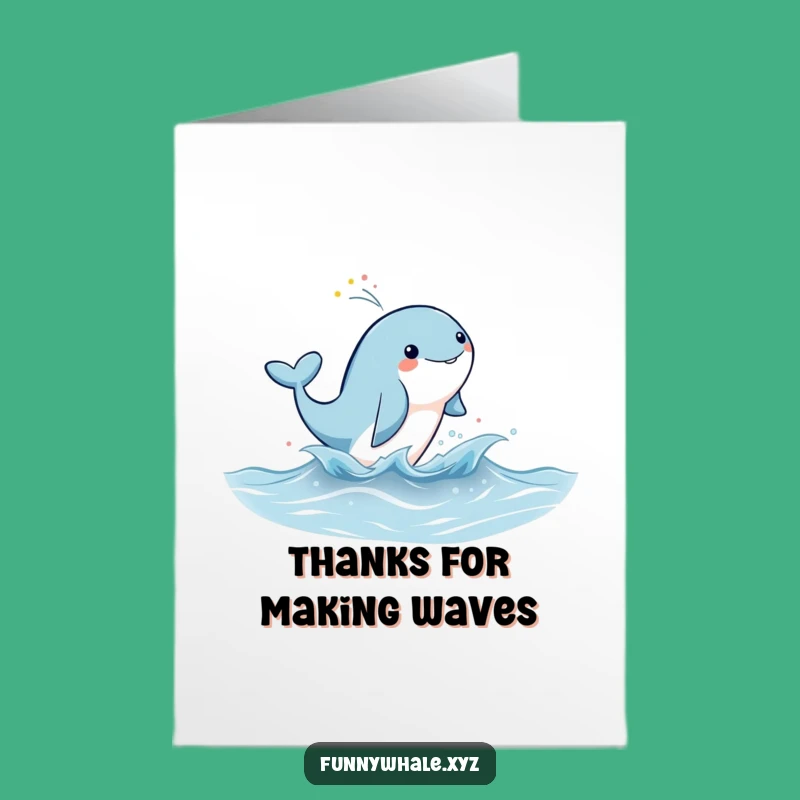 Free Printable Thank You Card: Rainbow Whale Spray, Grateful Downloadable Thanks!