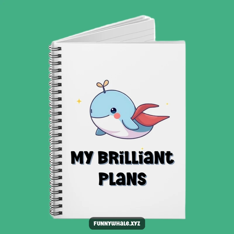 Funny Flying Whale Cape Notebook: Jot Down Your Epic Adventures