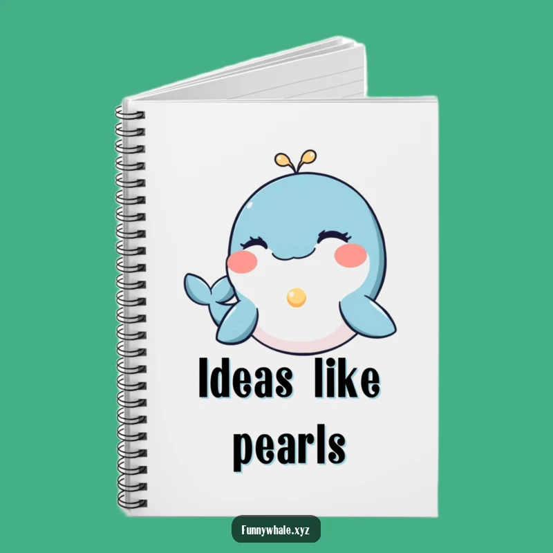 Funny Winking Whale Pearl Notebook: Jot Down Ideas with Gentle Flair